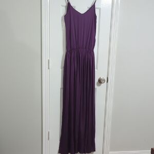 Satin Purple Blouson Gown